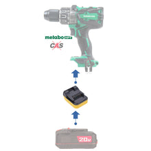 Charger l'image dans la galerie, Adaptateur de batterie Bauer 20V vers Metabo HPT 18V
