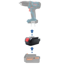 Charger l'image dans la galerie, Adaptateur de batterie Black and Decker 20V vers Bosch (Bleu) 18V