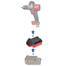 Charger l'image dans la galerie, Adaptateur de batterie Black and Decker 20V vers Milwaukee 18V