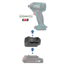 Charger l'image dans la galerie, Adaptateur de batterie Bosch (Bleu) 18V vers Metabo 18V CAS