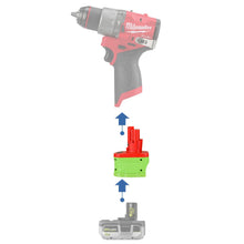 Charger l'image dans la galerie, Adaptateur de batterie Ryobi 18V vers Milwaukee 12V