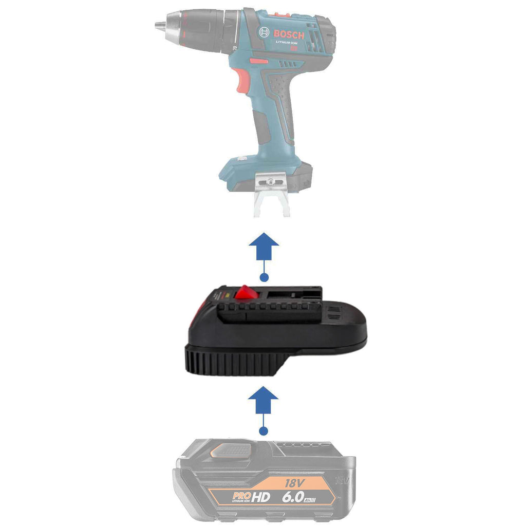 AEG 18V vers Bosch 18V GBA (Bleu) Adaptateur de batterie