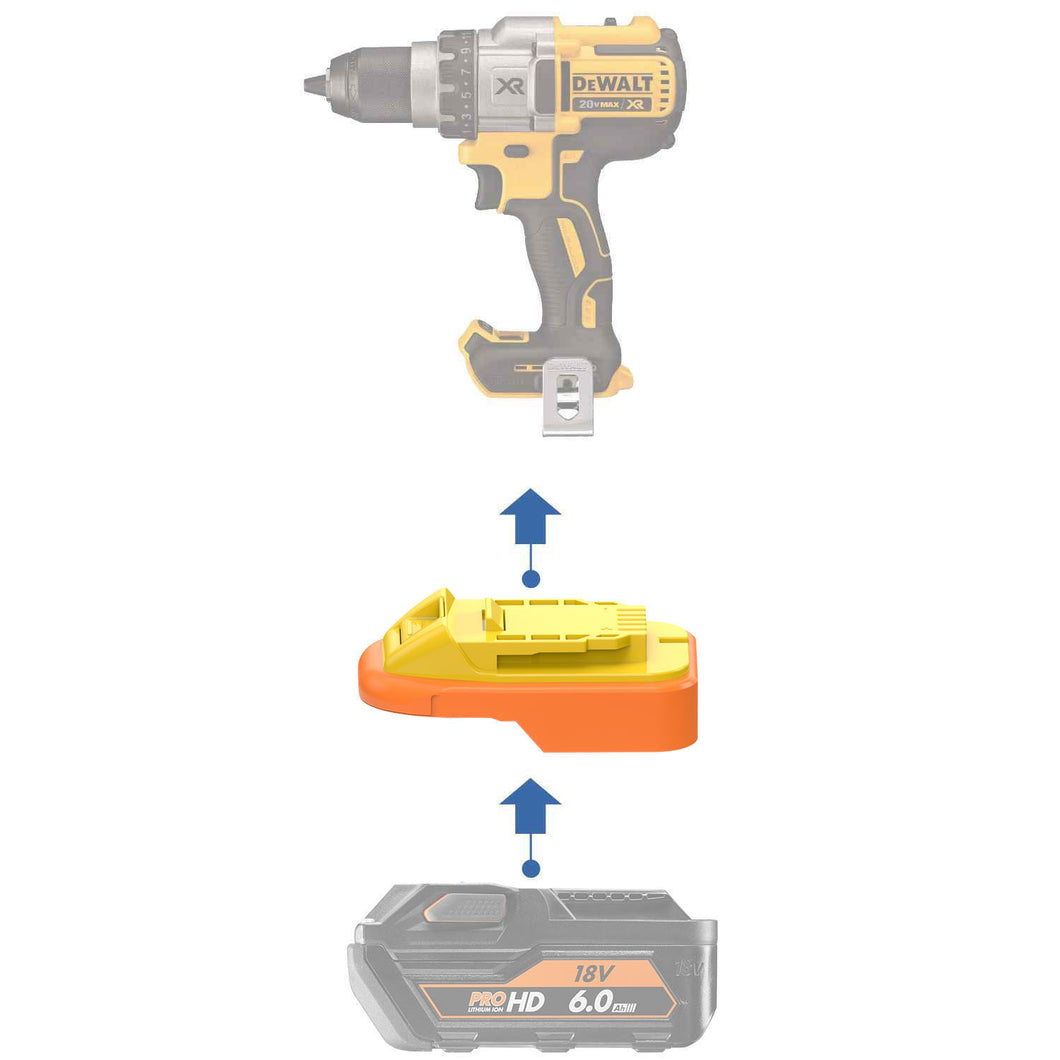 AEG 18V à DeWalt 20V Adaptateur de Batterie (ABS)