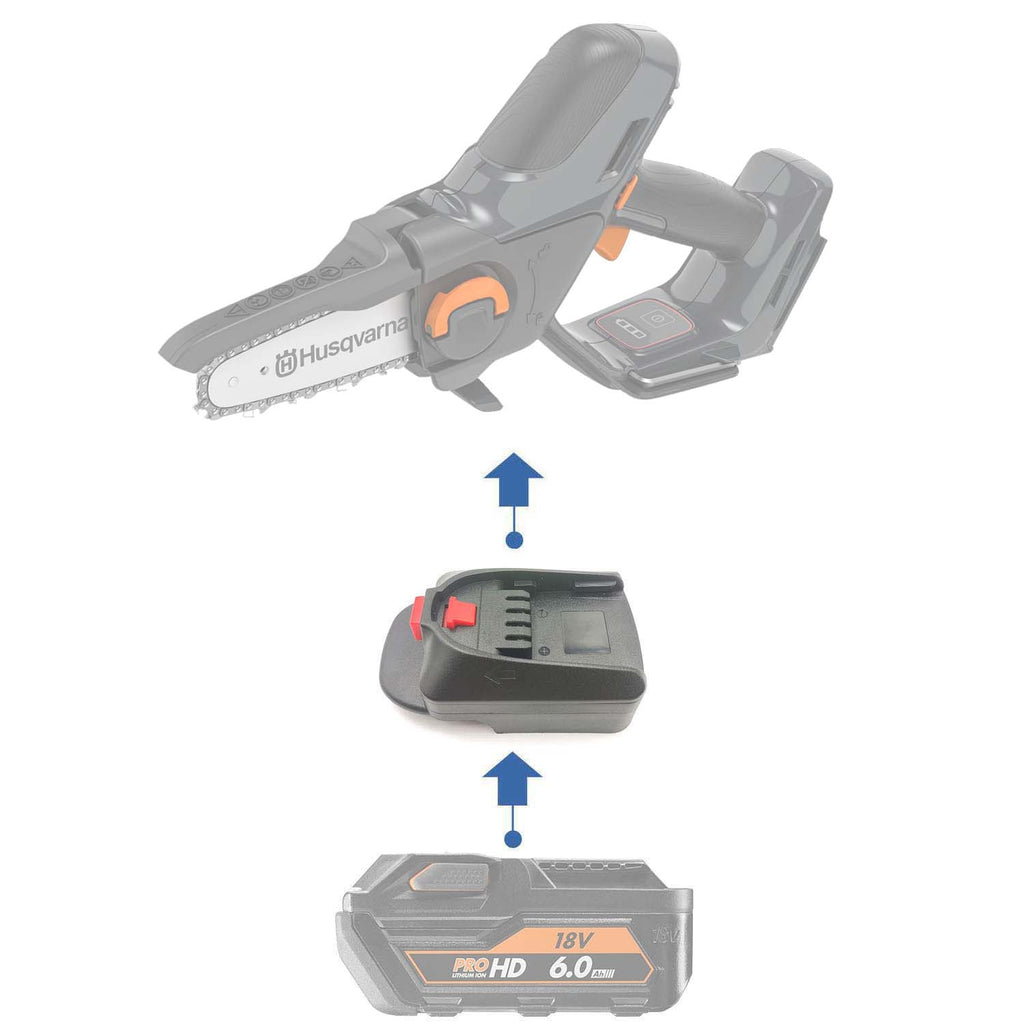 AEG 18V to Husqvarna 18V Aspire P4A battery adapter - installation guide