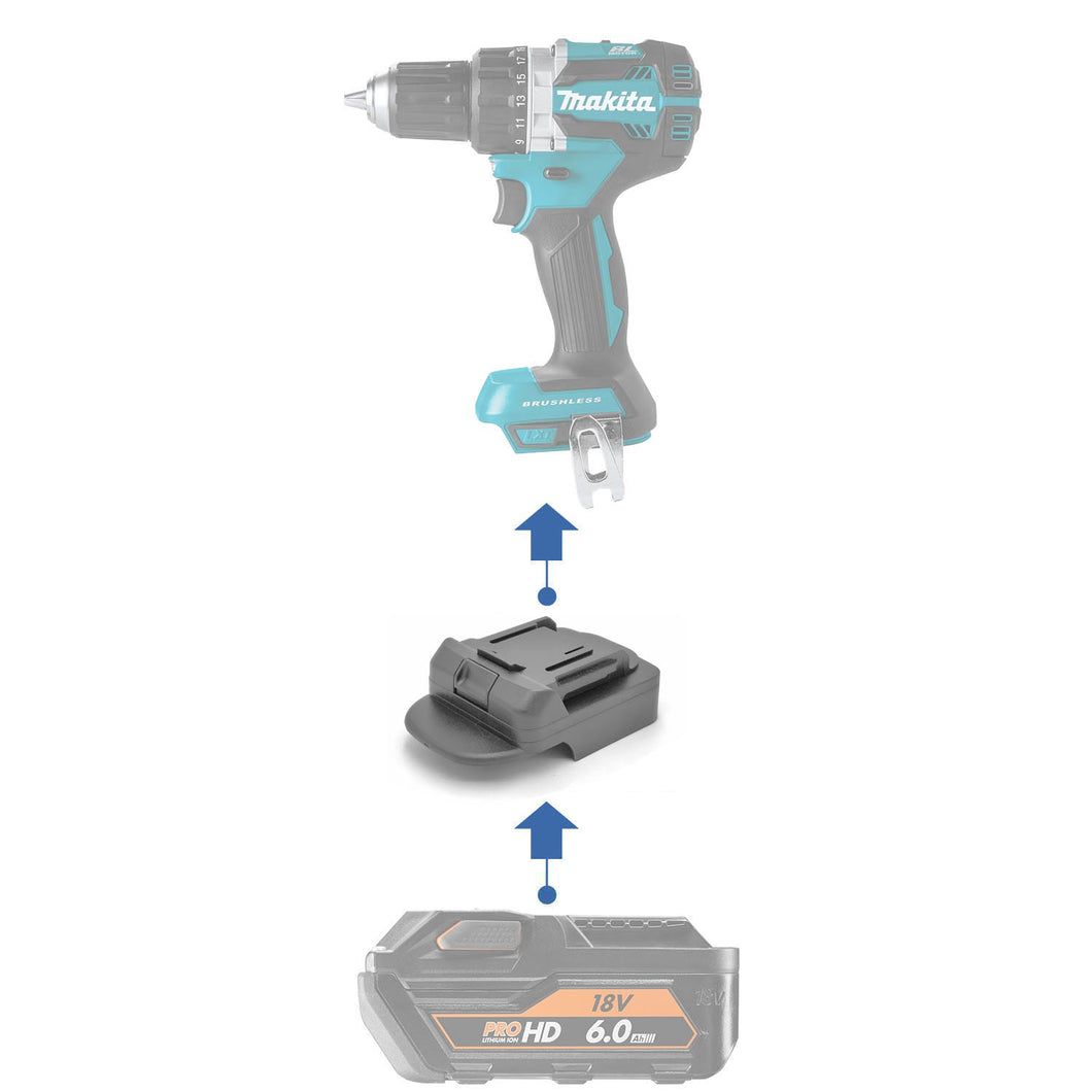 AEG 18V à Makita 18V Adaptateur de Batterie (ABS)