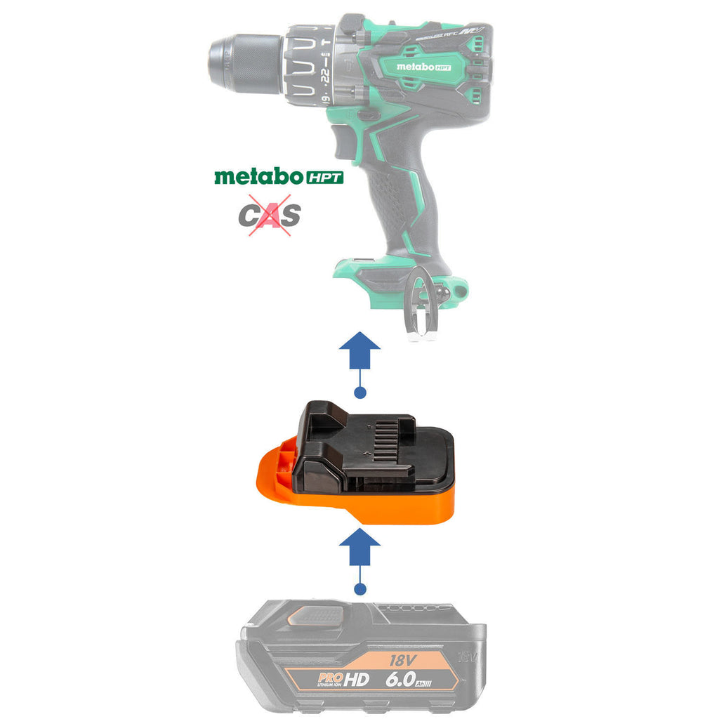 AEG 18V vers Metabo HPT 18V Adaptateur de batterie