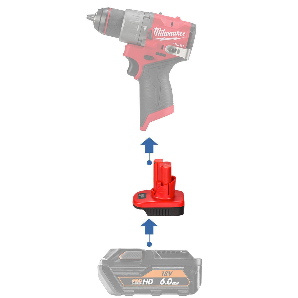 AEG 18V vers Milwaukee 12V Adaptateur de batterie