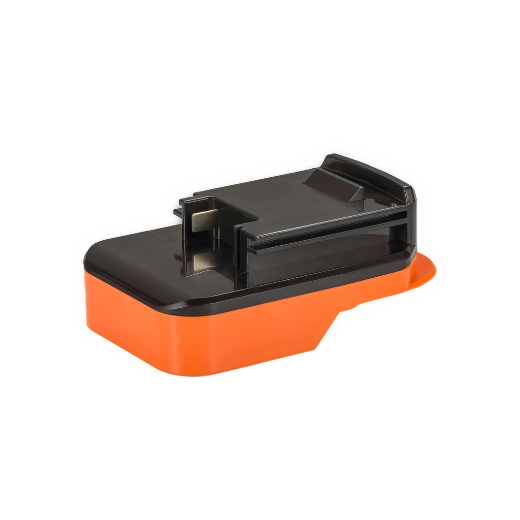 AEG 18V to Porter Cable 18V Ni-Cd battery adapter - battery-side connection with twin rails and the terminal port