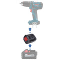 Milwaukee M18 vers Bosch 18V GBA (Bleu) Adaptateur de batterie