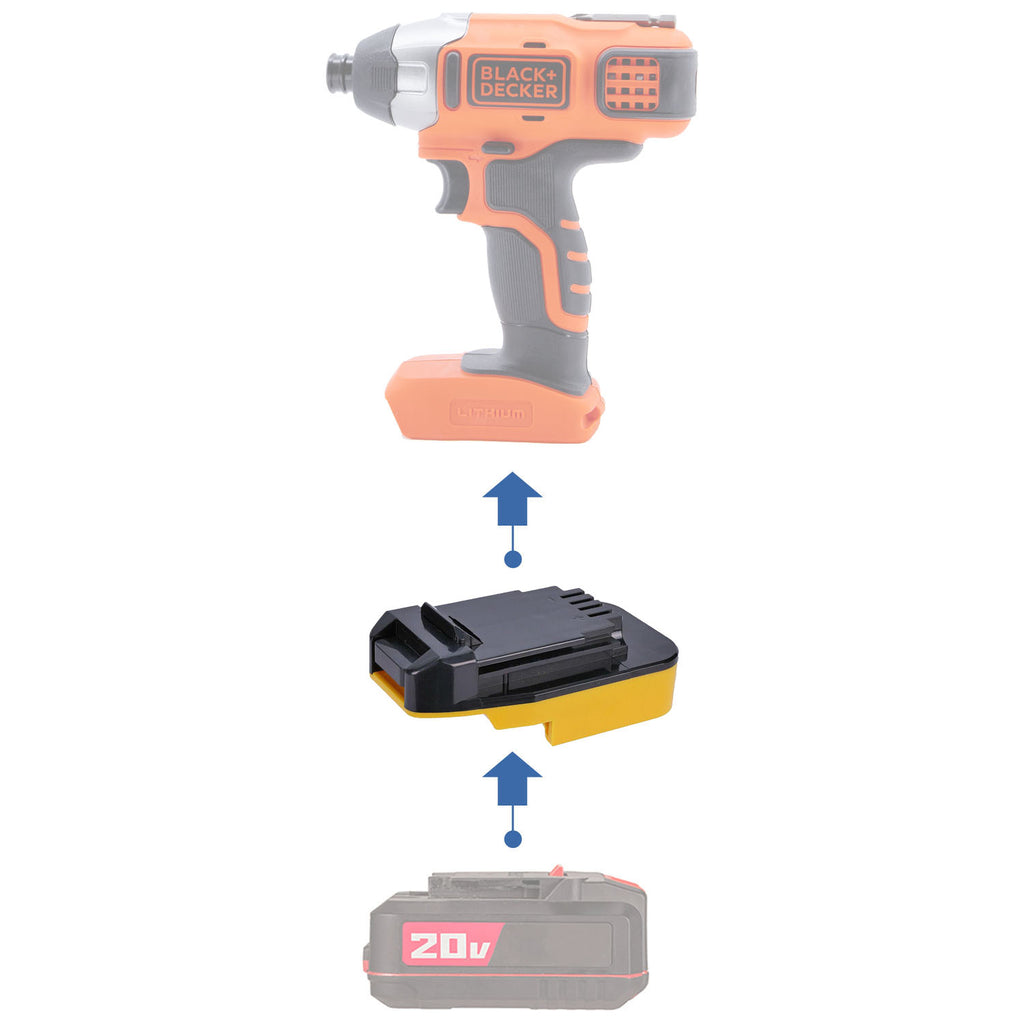 Bauer 20V vers Black and Decker 20V Adaptateur de batterie