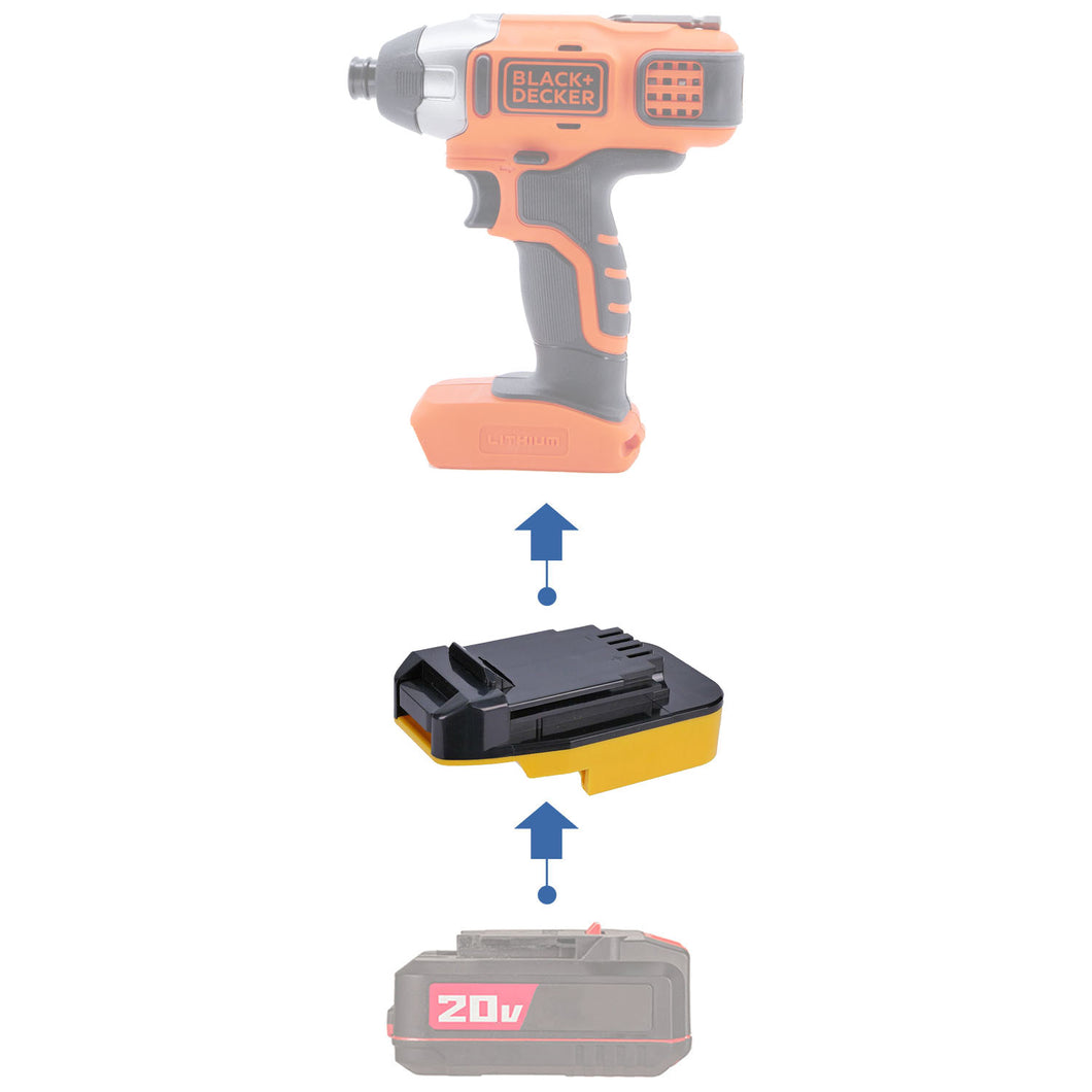 Bauer 20V à Black and Decker 20V Adaptateur de Batterie