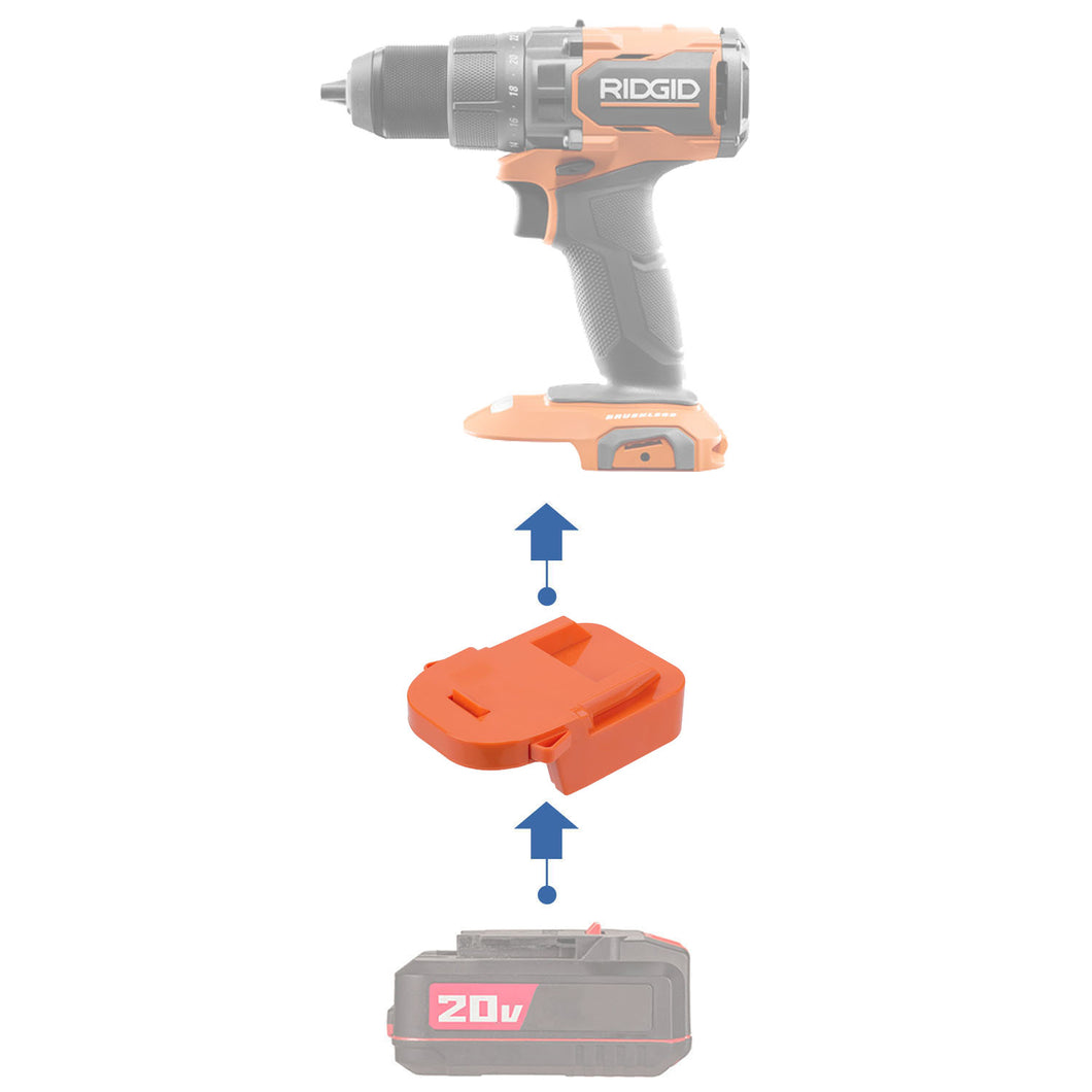 Bauer 20V à Ridgid 18V Adaptateur de Batterie
