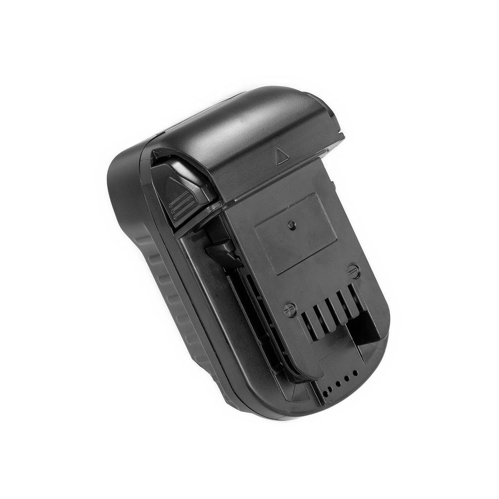 Bauer 20V to Milwaukee M18 battery adapter - Milwaukee tool-side connection and the release latch