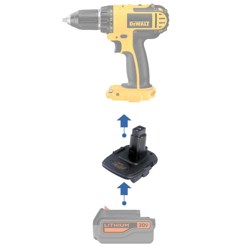 Black and Decker 20V vers DeWalt 18V Ni-Cd Adaptateur de batterie