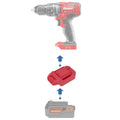 Black and Decker 20V to Bauer 20V battery adapter - compatibility diagram showing battery, adapter and drill driver