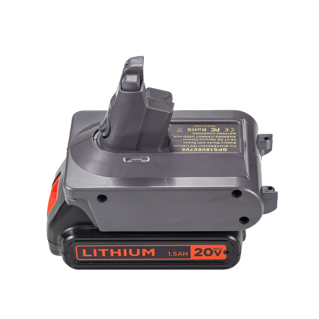 Adaptateur de batterie Black and Decker 20V vers Dyson V6