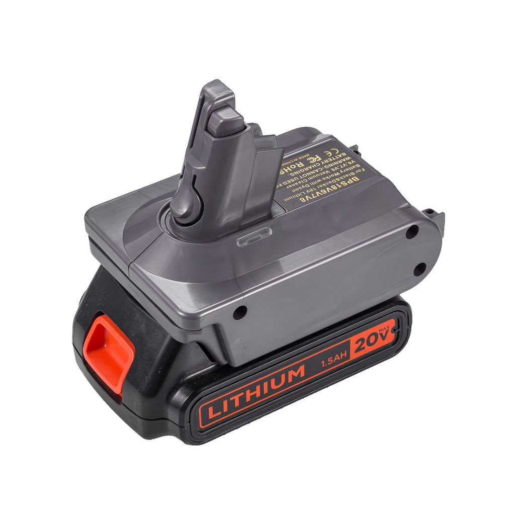 Adaptateur de batterie Black and Decker 20V vers Dyson V6