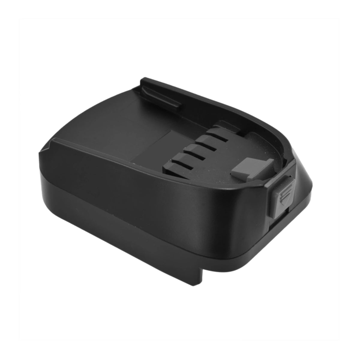 Bosch 18V GBA (Blue) to Flymo 18V P4A battery adapter - tool-side connection with the terminal comb