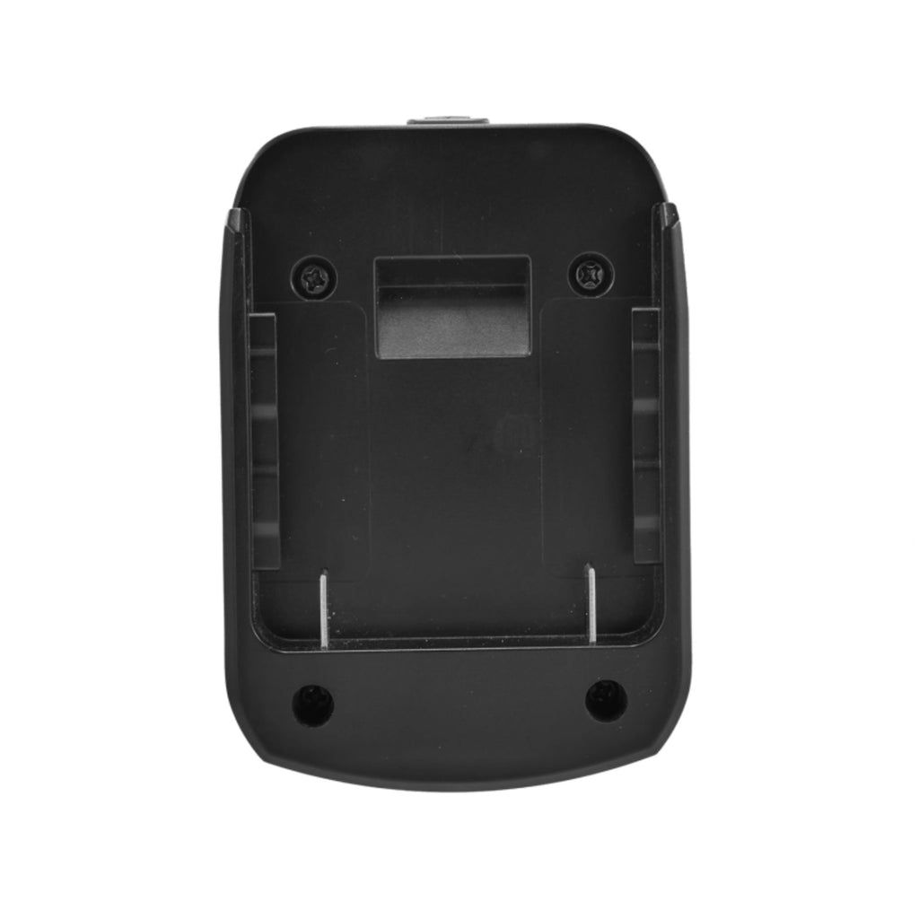 Bosch 18V GBA (Blue) to Flymo 18V P4A battery adapter - battery-side connection seen face-on, with the guide grooves