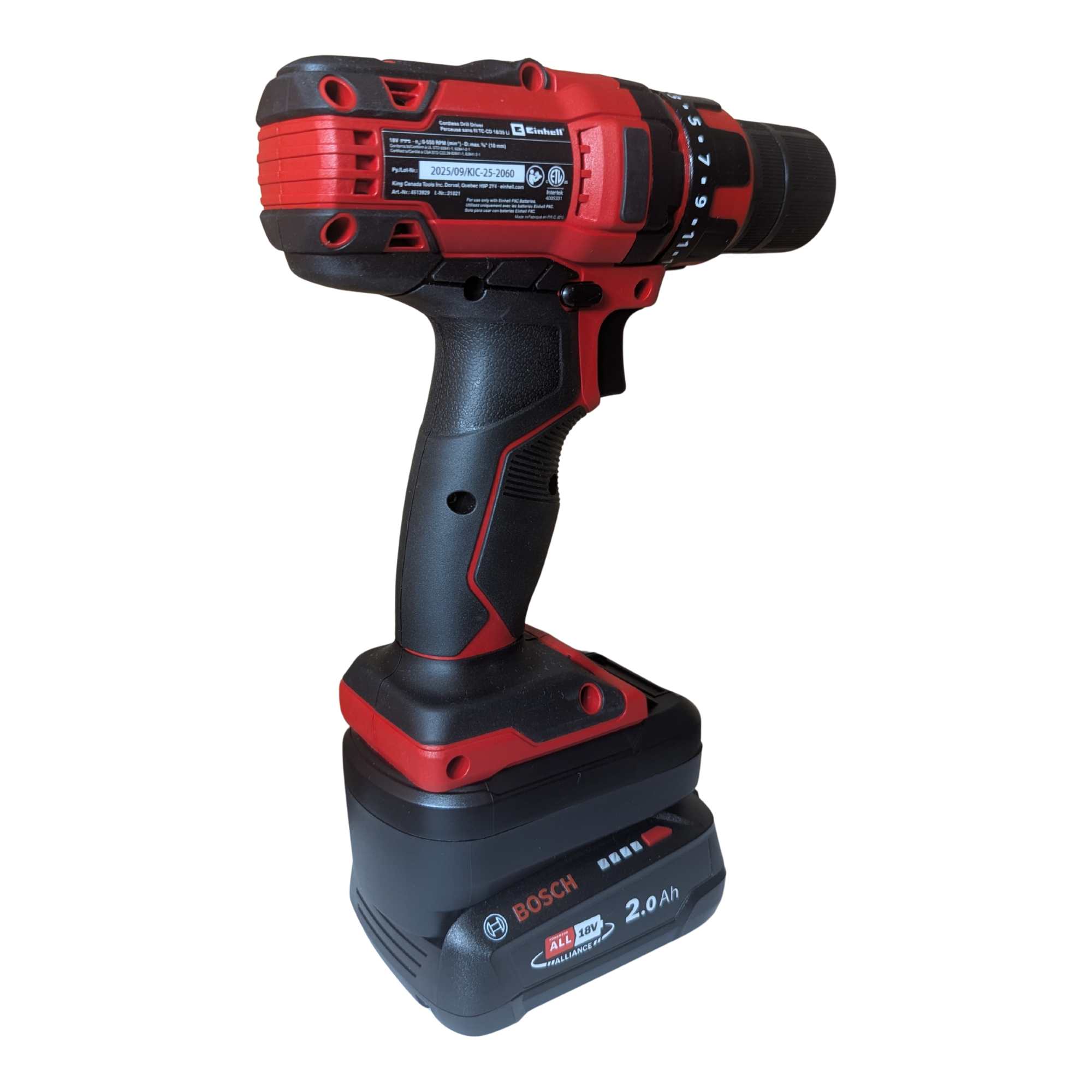 Adaptateur de batterie Bosch (Vert) 18V vers Einhell PXC 18V