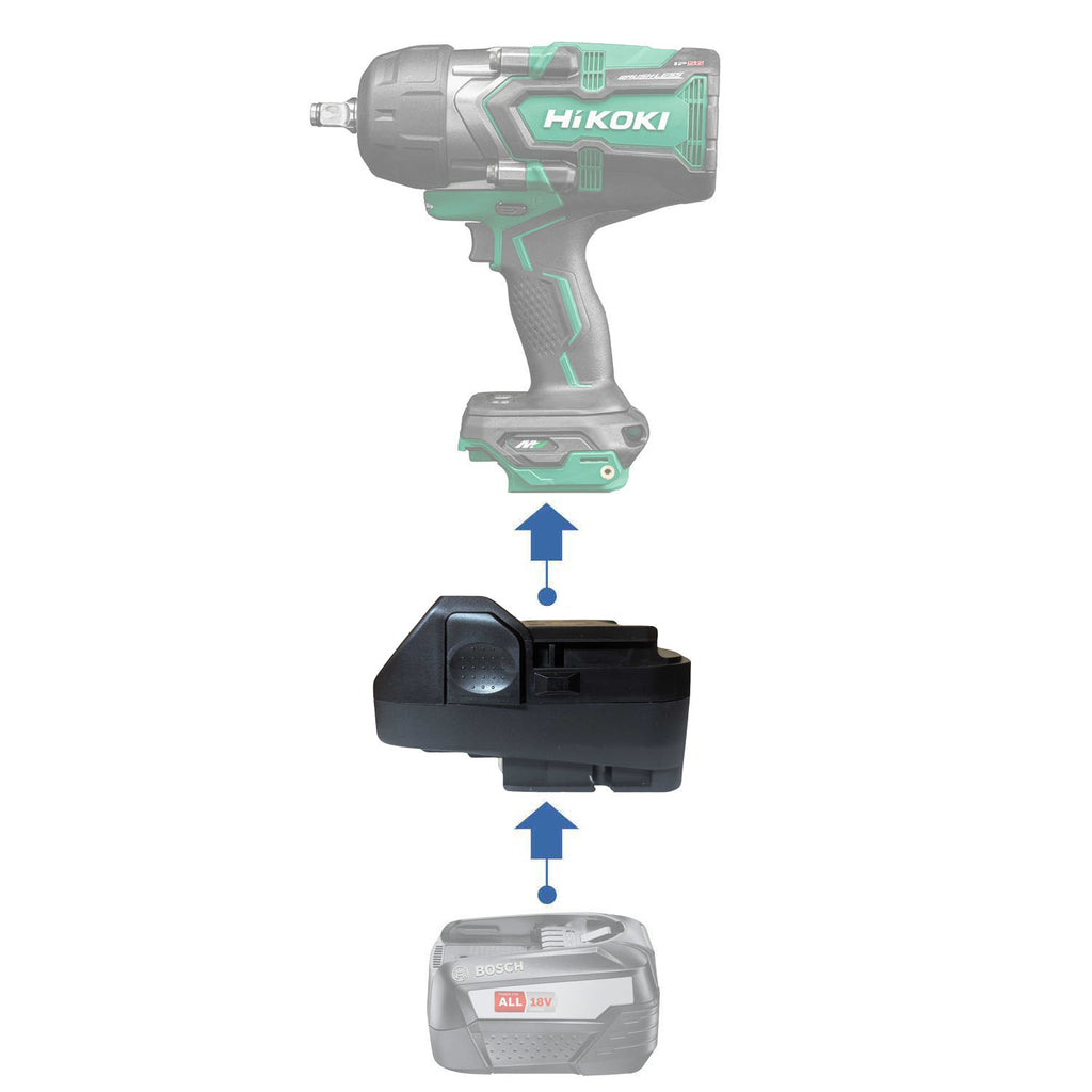 Adaptateur de batterie Bosch (Vert) 18V vers Hikoki 18V