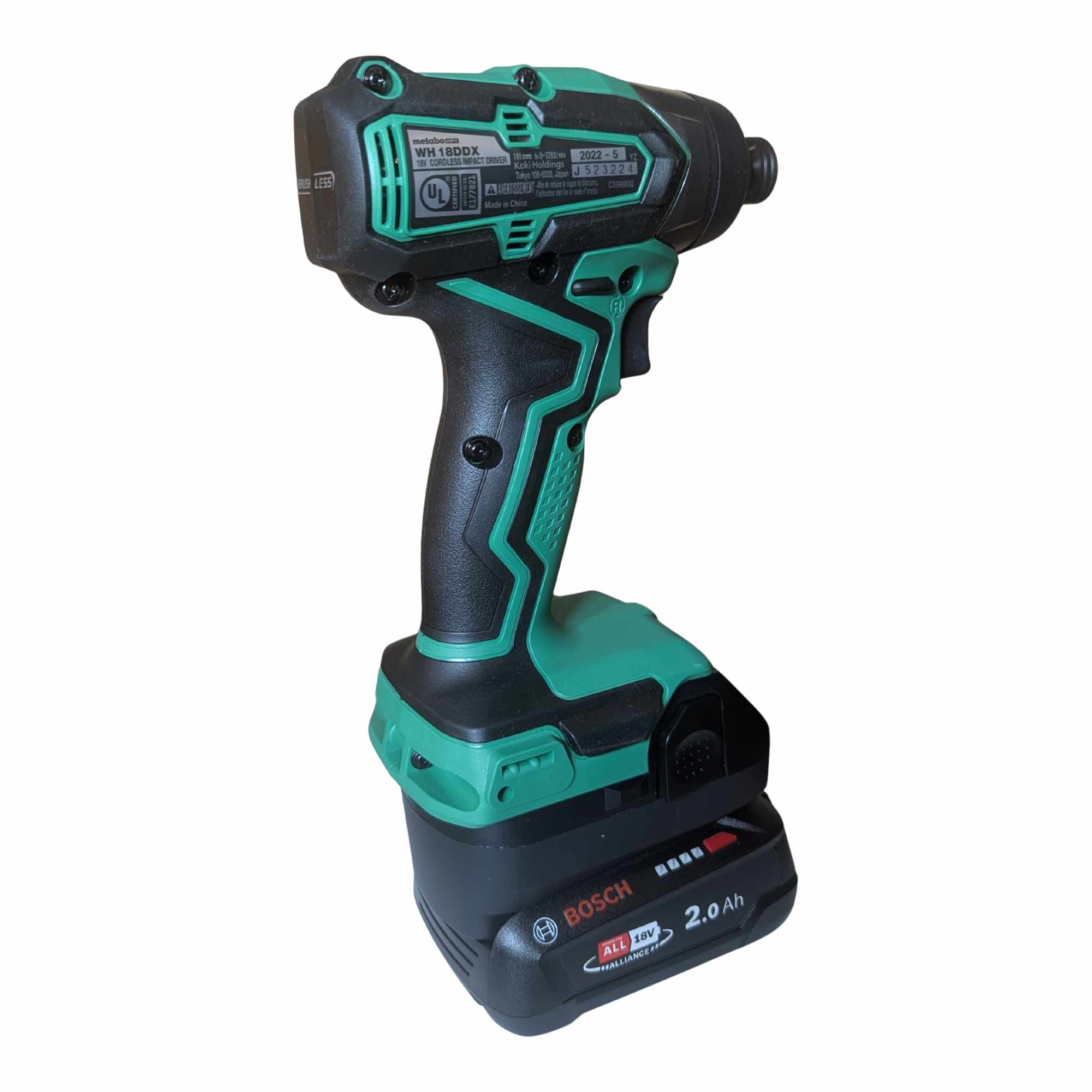 Adaptateur de batterie Bosch (Vert) 18V vers Metabo HPT 18V