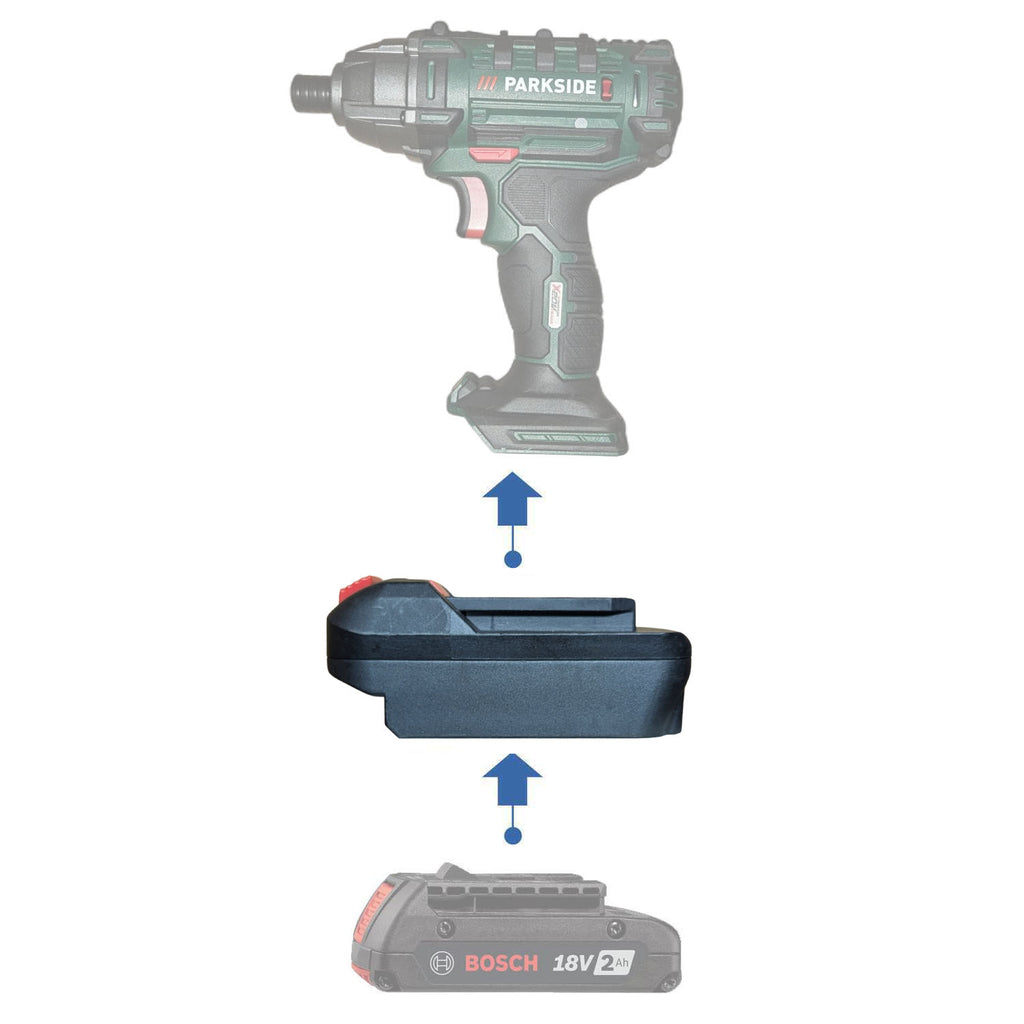 Bosch 18V GBA (Bleu) vers Parkside X20V Adaptateur de batterie