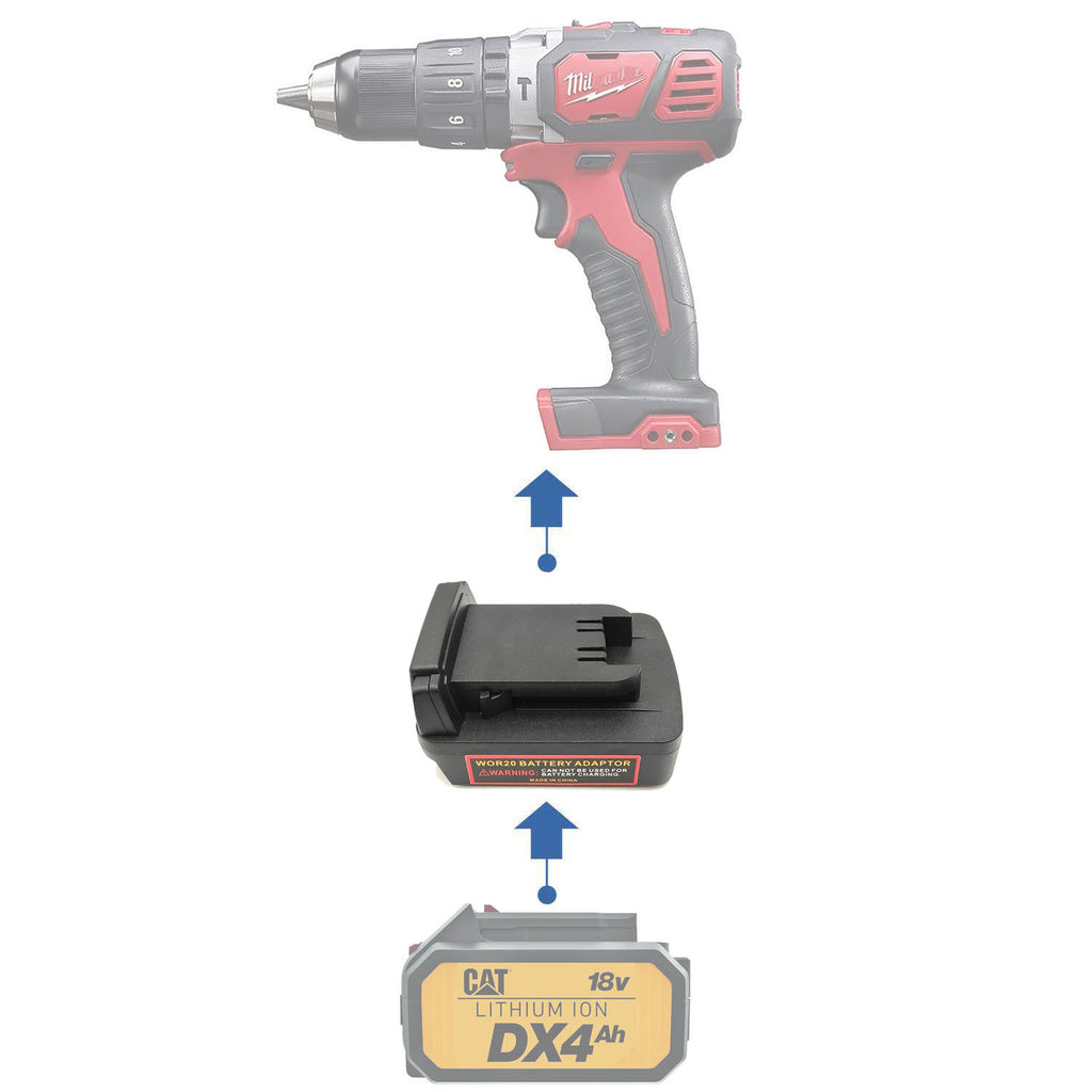 CAT 18V vers Milwaukee M18 Adaptateur de batterie