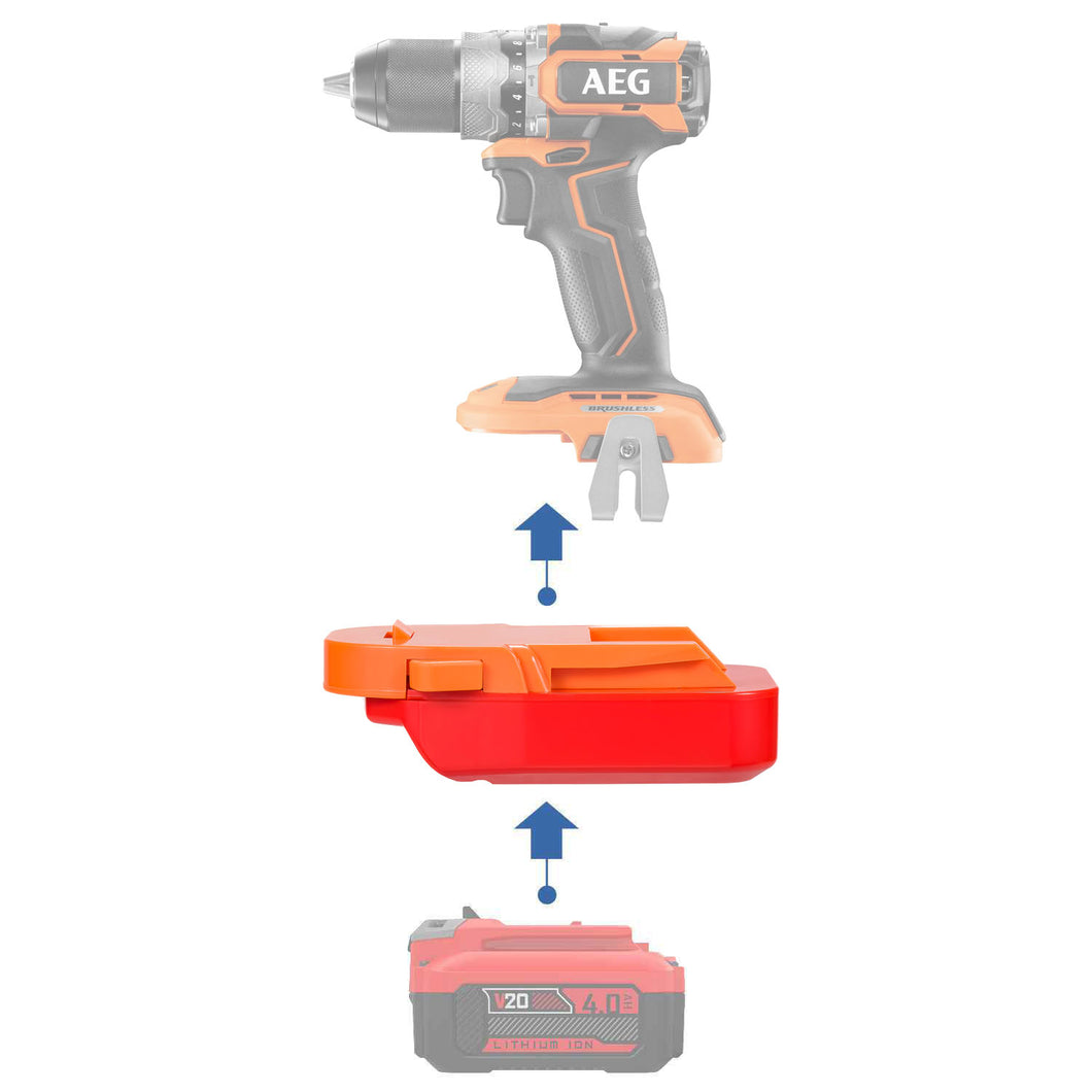 Craftsman 20V à AEG 18V Adaptateur de Batterie