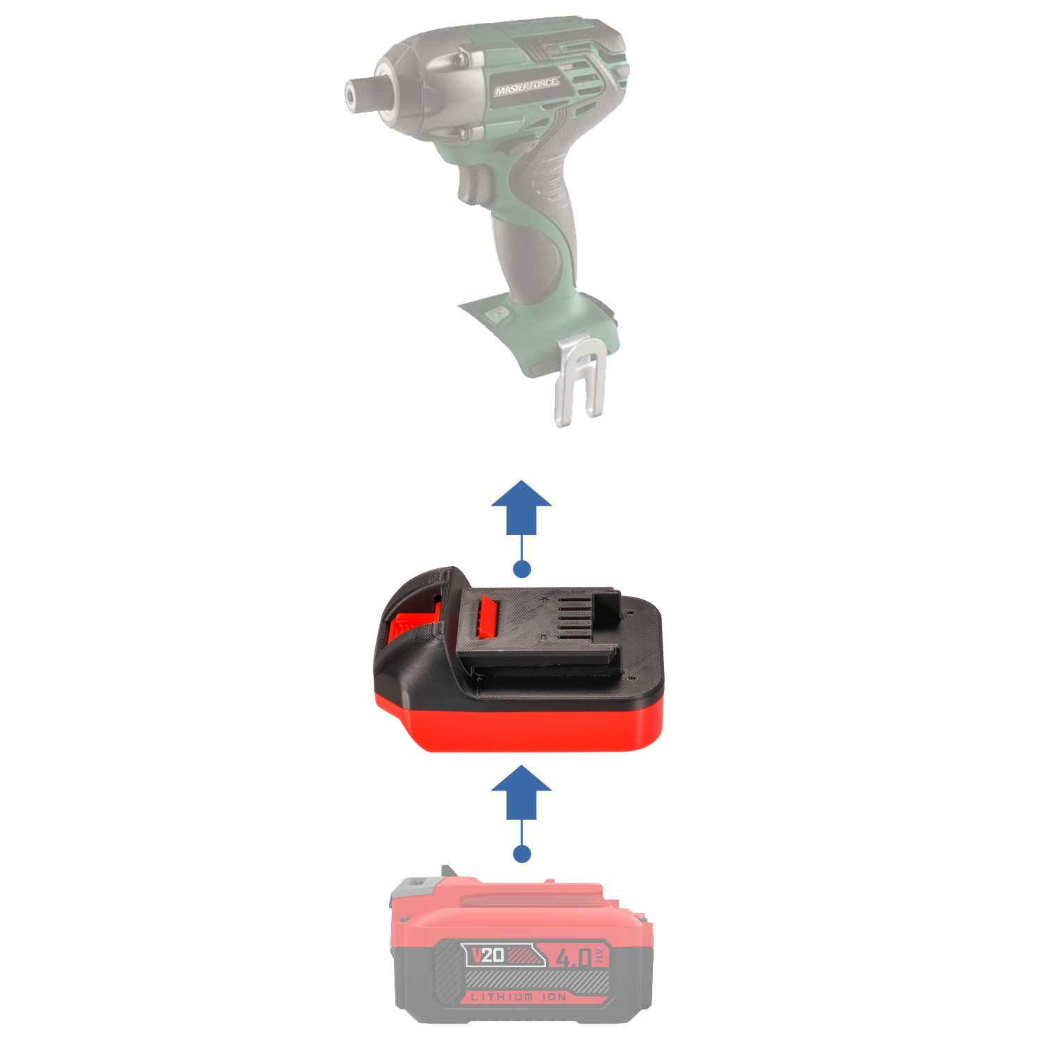 Adaptateur de batterie Craftsman 20V vers Masterforce 20V