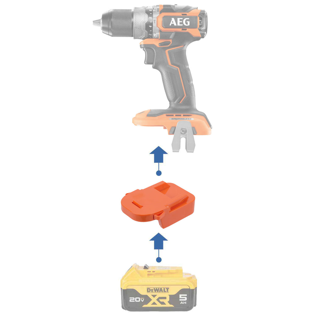 DeWalt 20V vers AEG 18V Adaptateur de batterie