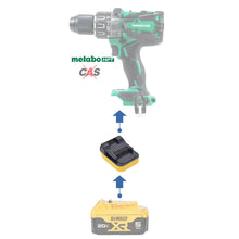 Charger l&#39;image dans la galerie, DeWalt 20V à Metabo 18V HPT Adaptateur de Batterie
