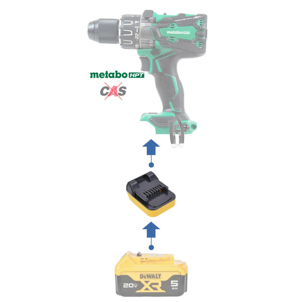 DeWalt 20V à Metabo 18V HPT Adaptateur de Batterie