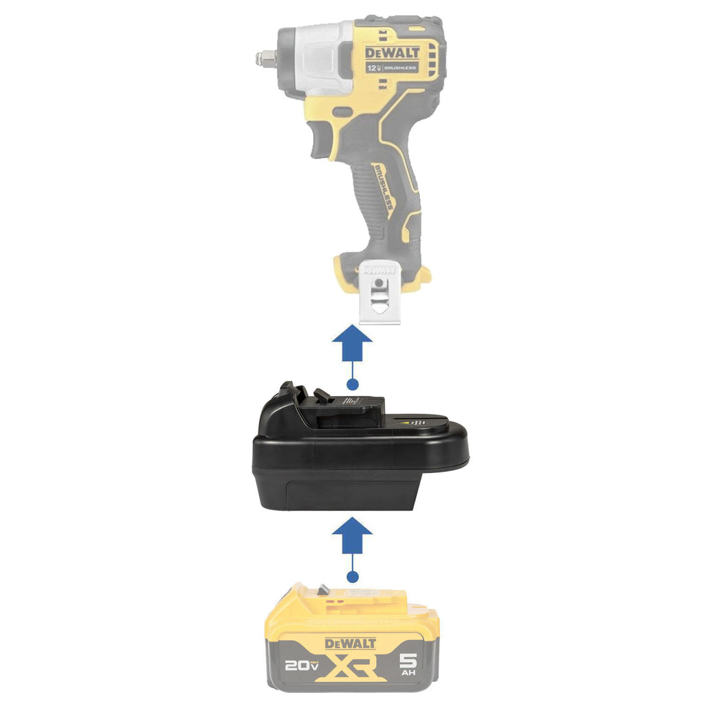 DeWalt 20V vers DeWalt 12V Adaptateur de batterie