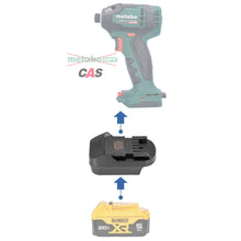 Charger l&#39;image dans la galerie, DeWalt 20V à Metabo 18V CAS Adaptateur de Batterie
