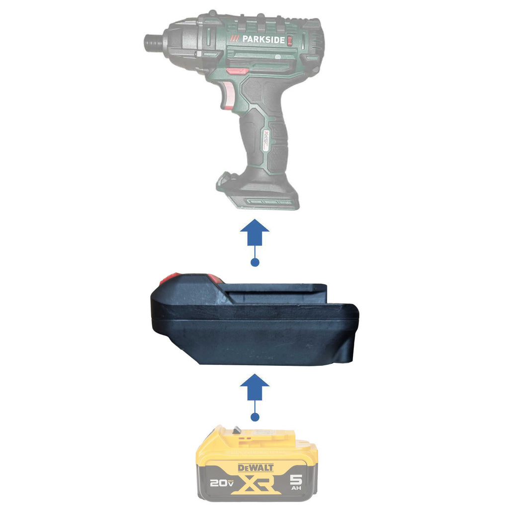 DeWalt 20V MAX vers Parkside X20V Adaptateur de batterie