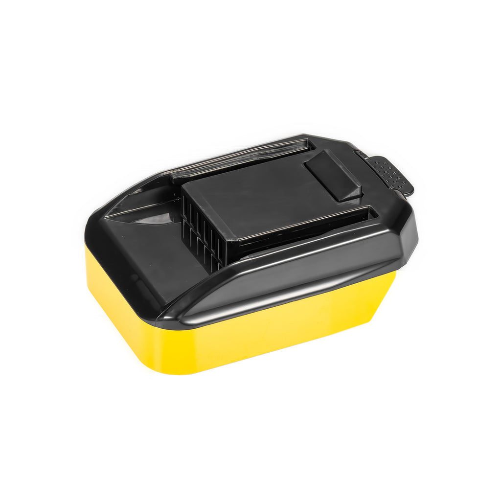 Hercules 20V to WORX 20V PowerShare (Orange) battery adapter - WORX tool-side connection, terminal slots and release button
