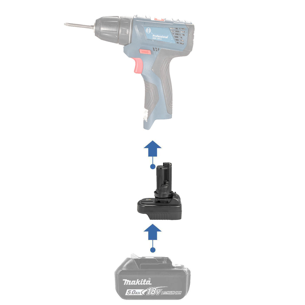 Makita 18V à Bosch 12V Adaptateur de Batterie