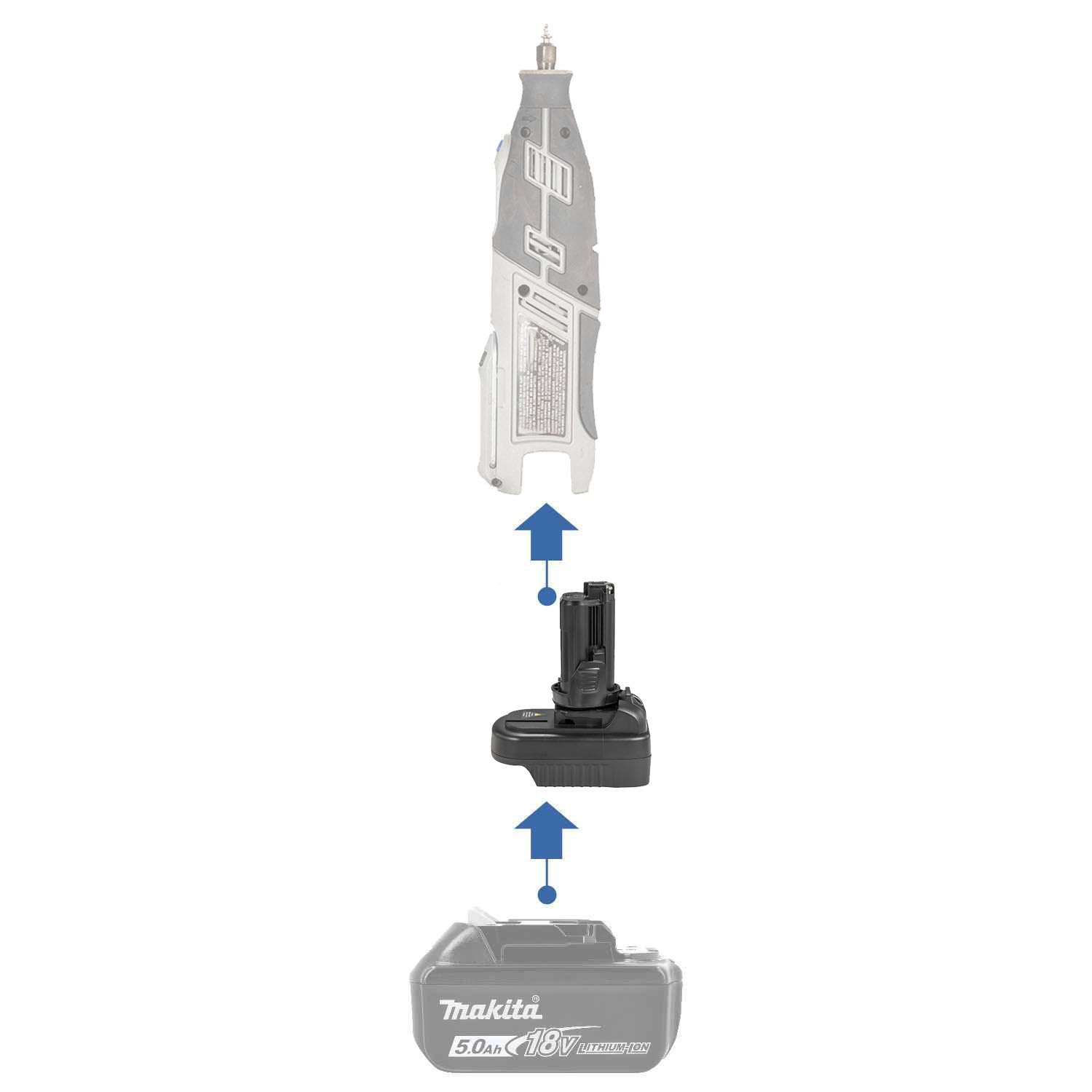 Adaptateur de batterie Makita 18V vers Dremel 12V (8220 8250)