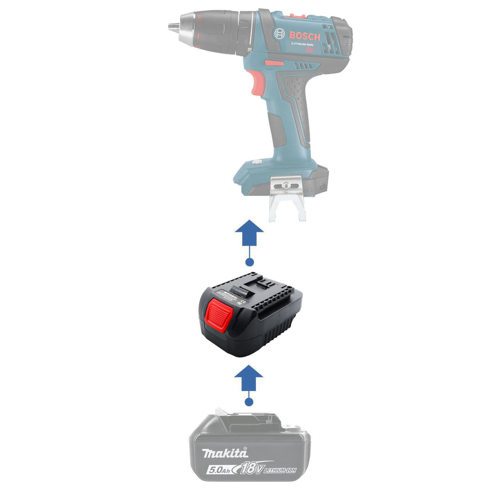 Makita 18V LXT vers Bosch 18V GBA (Bleu) Adaptateur de batterie
