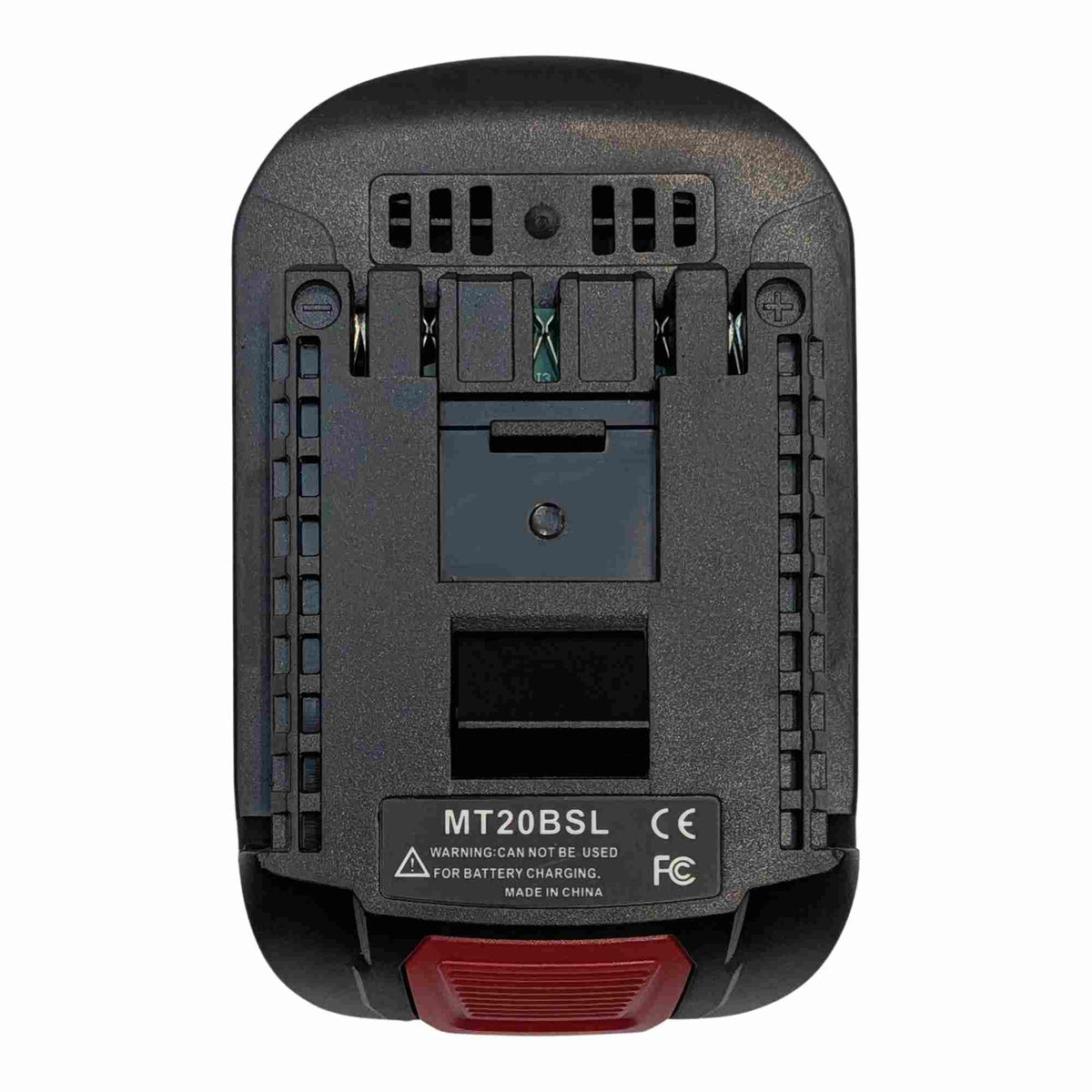 Makita 18V LXT to Bosch 18V GBA (Blue) battery adapter - Bosch-side terminal block and vent slots