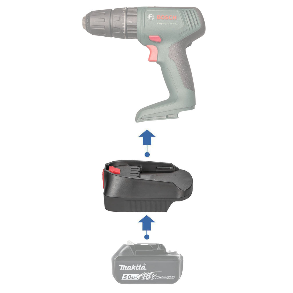 Makita 18V LXT vers Bosch 18V PBA (Vert) Adaptateur de batterie