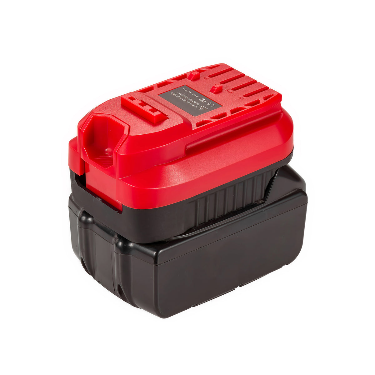 Makita 18V LXT to Craftsman 20V battery adapter - fitted to the Makita 18V LXT battery, tool-side connection upward