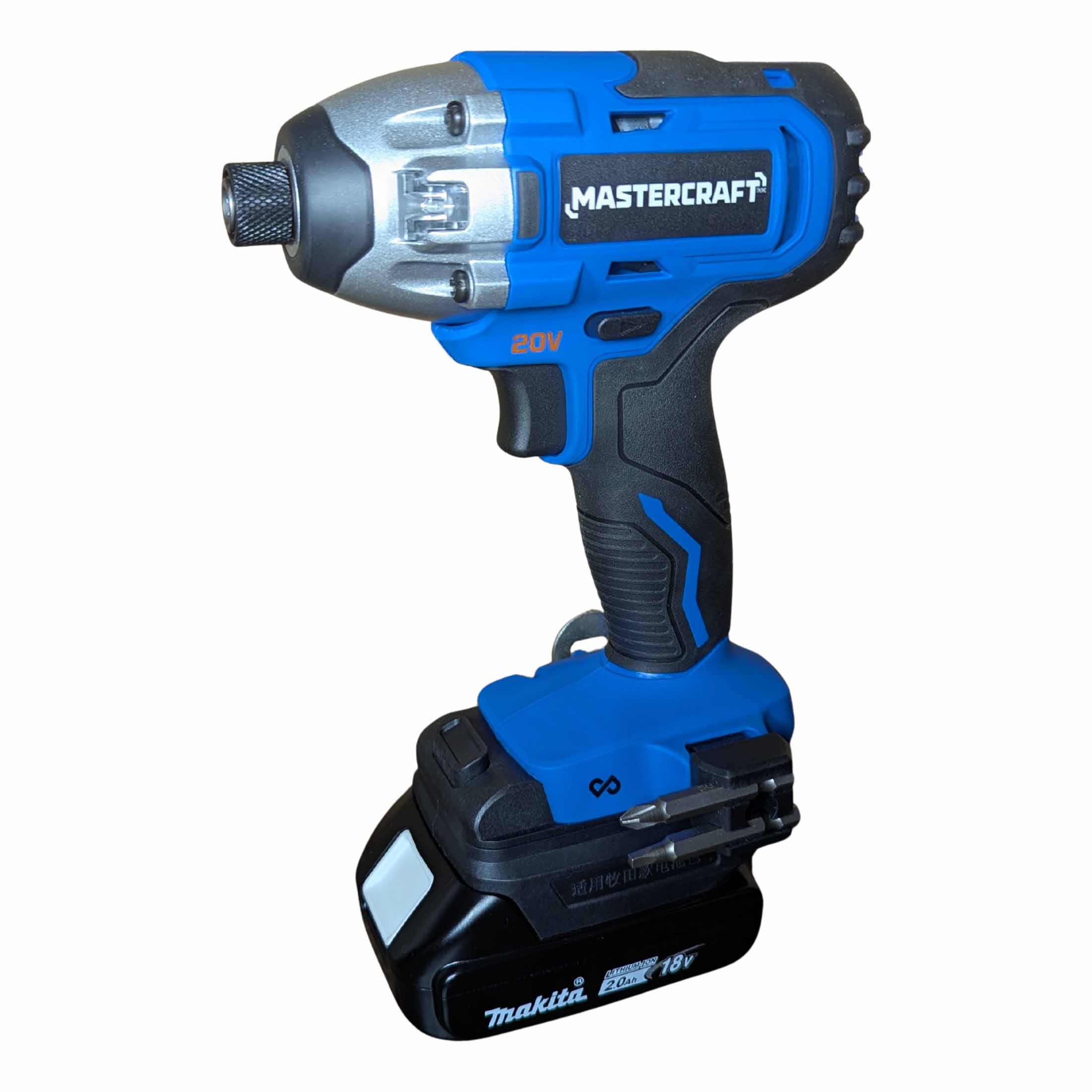 Adaptateur de batterie Makita 18V vers Mastercraft 20V (Bleu)