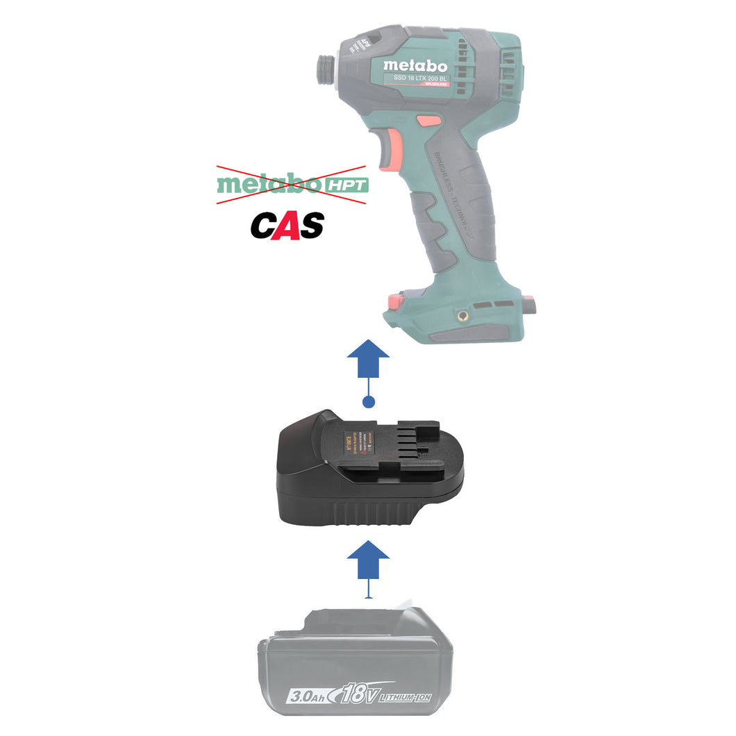 Makita 18V à Metabo 18V CAS Adaptateur de Batterie