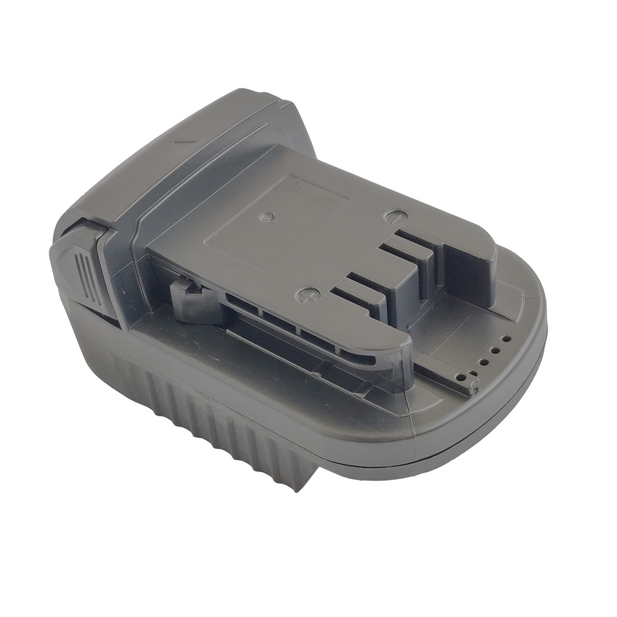 Makita 18V LXT to Milwaukee M18 battery adapter - Milwaukee tool-side rail and terminal slots