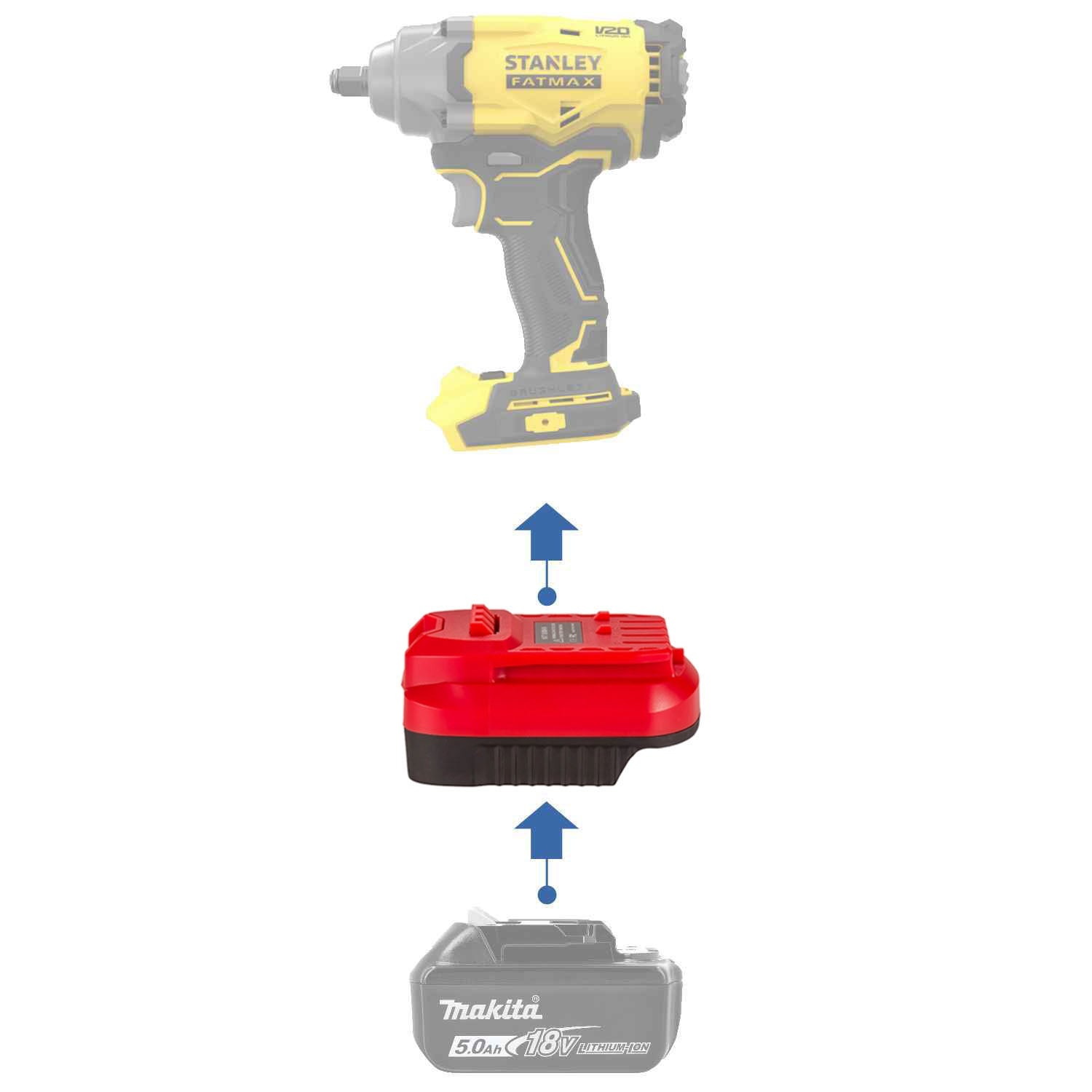 Adaptateur de batterie Makita 18V vers Stanley V20