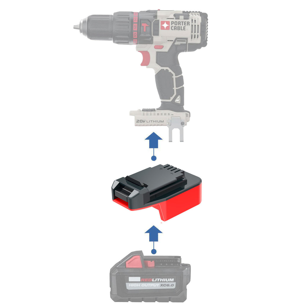 Milwaukee 18V à Porter Cable 20V Adaptateur de Batterie