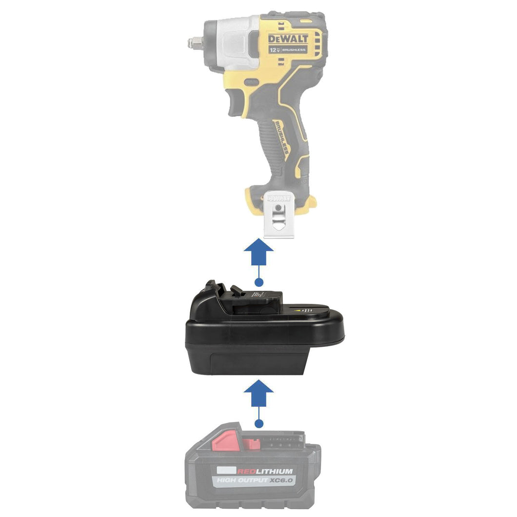 Milwaukee 18V à DeWalt 12V Adaptateur de Batterie
