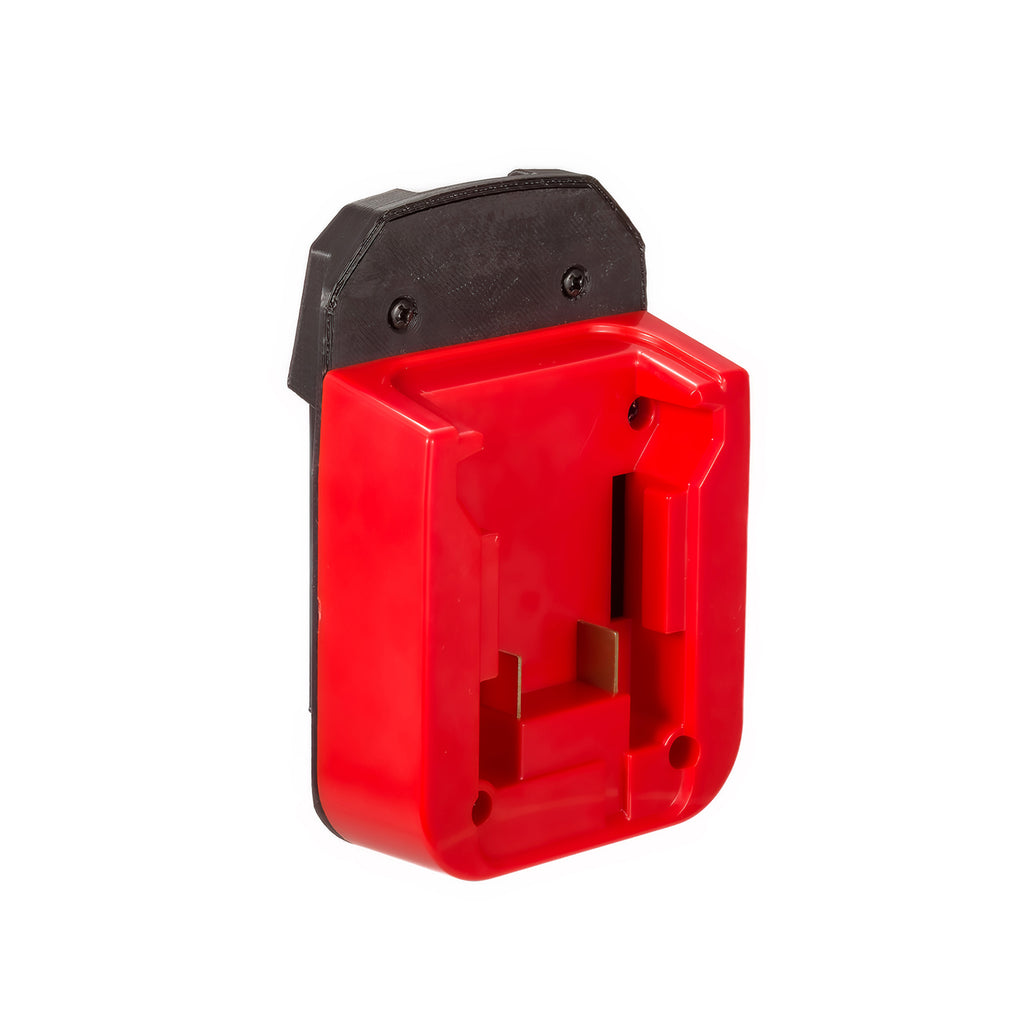 Milwaukee M18 to Hart 20V battery adapter - Milwaukee battery-side connection with the copper terminal blades